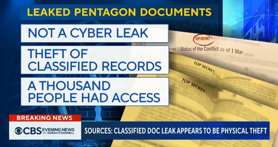 JUST IN: Classified Doc Leak Appears to be Physical Theft, Not a Cyber Leak