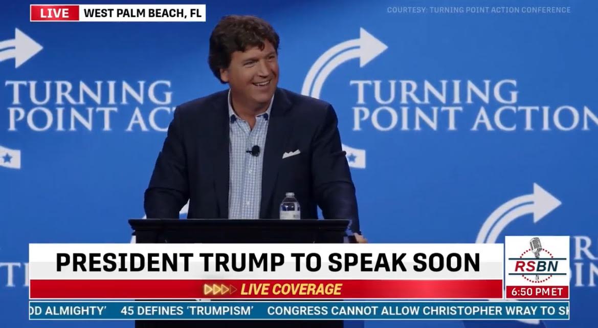 Crowd Roars After Tucker Carlson Gloats Over Savaging Mike Pence and Ending His Political Career (VIDEO)