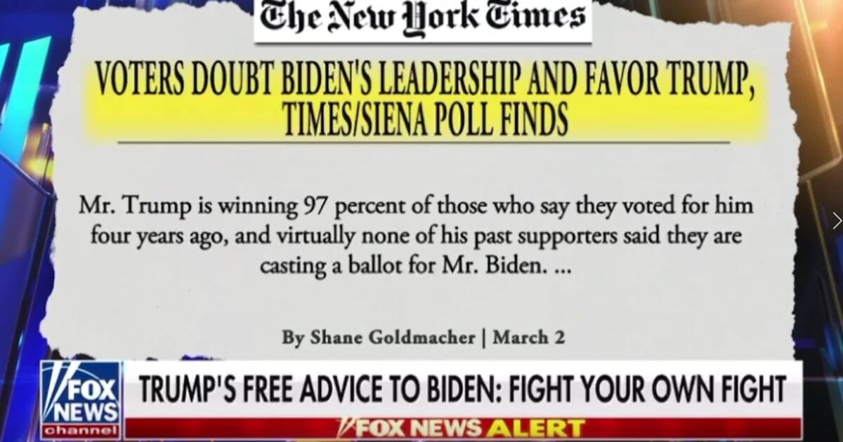 SHOCK NY TIMES POLL: 97% of 2020 Trump Voters Ready to Vote for Him Again in 2024 – While Joe Biden Loses Almost 20% of His Voters AND 10% TO TRUMP! (VIDEO)