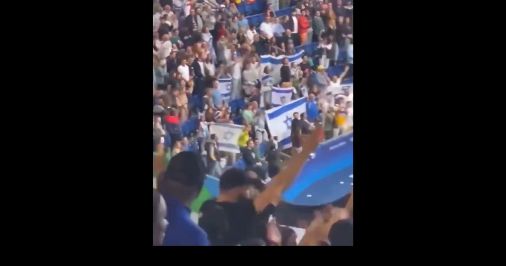 Pro-Hamas Activists Make What Organizers Admit Are ‘Anti-Semitic’ Gestures During Israeli National Anthem at Olympic Soccer Match