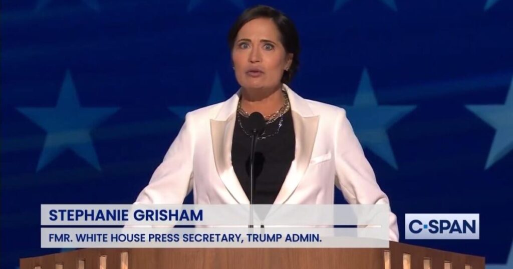 Former Trump White House Spox Stephanie Grisham Launches Nasty Attack on Trump in DNC Speech – Trump Camp Responds (VIDEO)