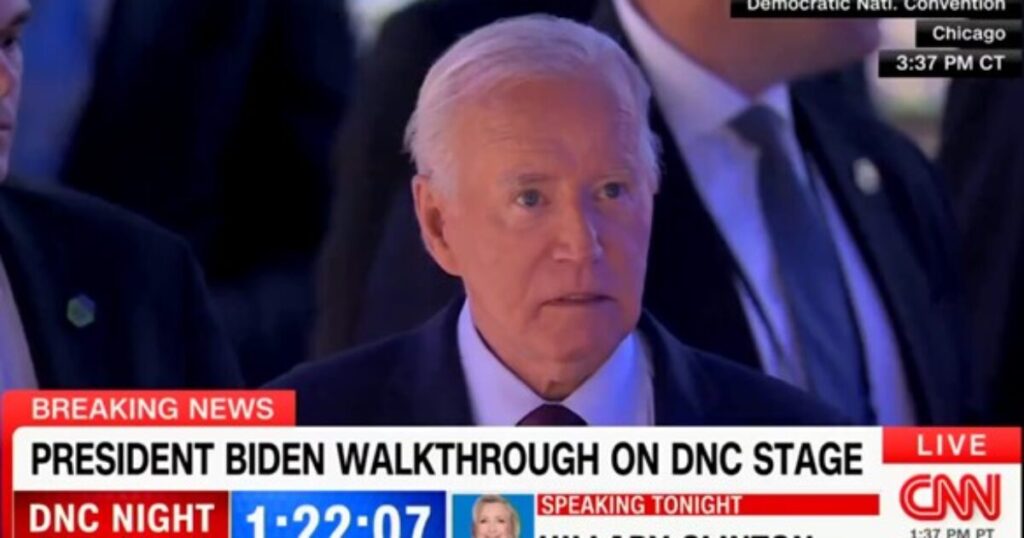 HE’S COOKED: Joe Biden Shows Up at the DNC Zoned Out Like a Zombie Before His Big Speech Tonight – Is Unable to Clearly Answer a Single Question From Reporters (VIDEO)