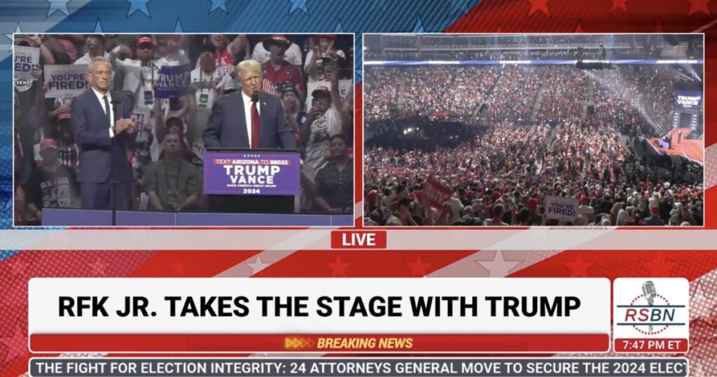 WATCH LIVE: Trump Holds Rally in Glendale, Arizona with RFK Jr. Following Decision to Drop Out and Endorse Trump – Begins at 7 PM ET