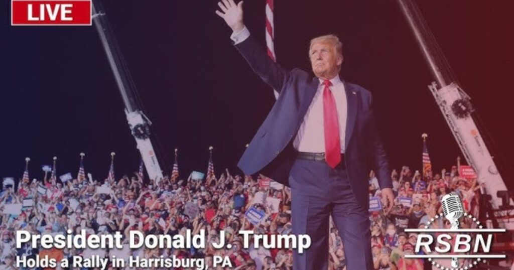 WATCH LIVE: President Trump Holds Massive Rally in Harrisburg, Pennsylvania – Begins 6 PM ET