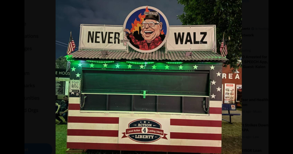 ‘Never Walz’ Booth is Popular Stop at Minnesota State Fair