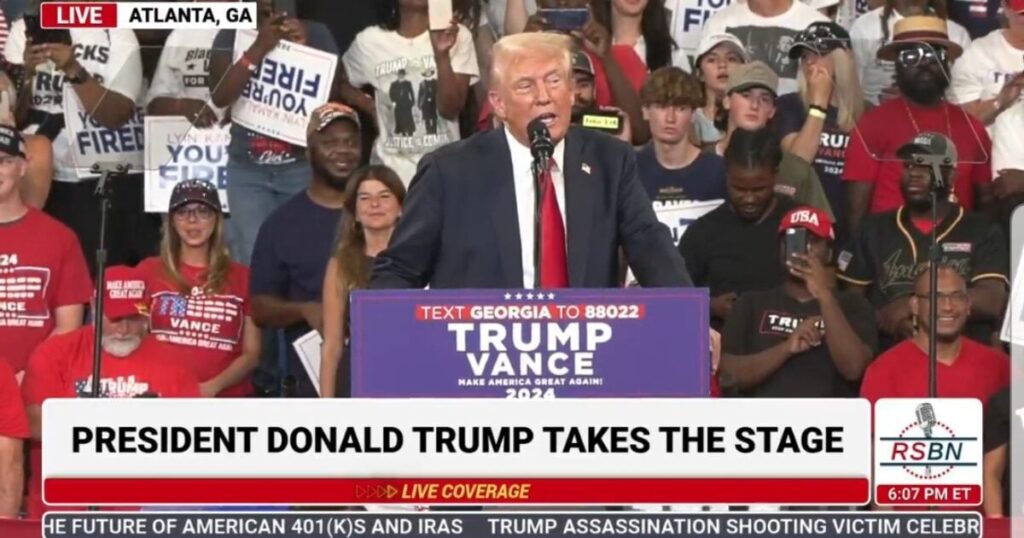 President Trump Takes the Stage to Thunderous Applause at Atlanta, Georgia Rally-“I Don’t Need Entertainers. I Filled the Stadium Because I’m Making America Great Again!” (VIDEO)