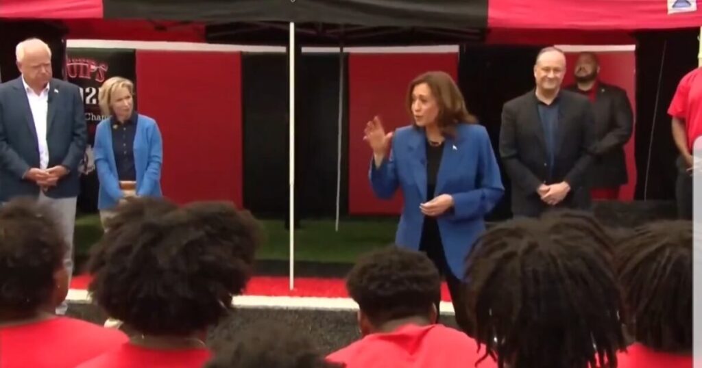 Commie Kamala to Youth Football Team: “You Will Be Undefeated Even If You Don’t Win Every Game” (VIDEO)