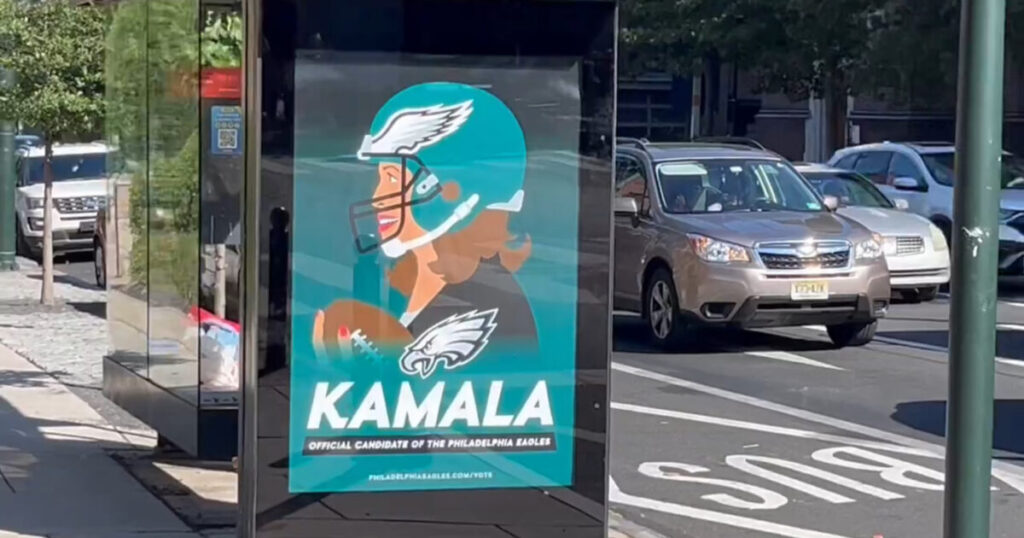 FAIL: Fake Ads Endorsing Kamala as the “Official Candidate of the Philadelphia Eagles” Spark Outrage Among Fans – Team Issues Statement