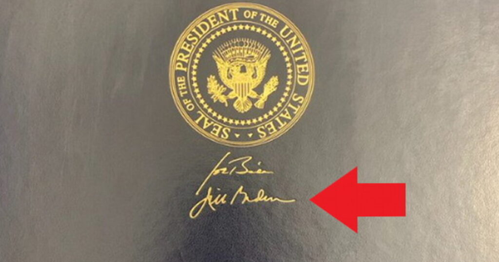 NO ONE ELECTED HER: Why Does Jill Biden’s Signature Appear on Joe Biden’s Official Legislation Folders?