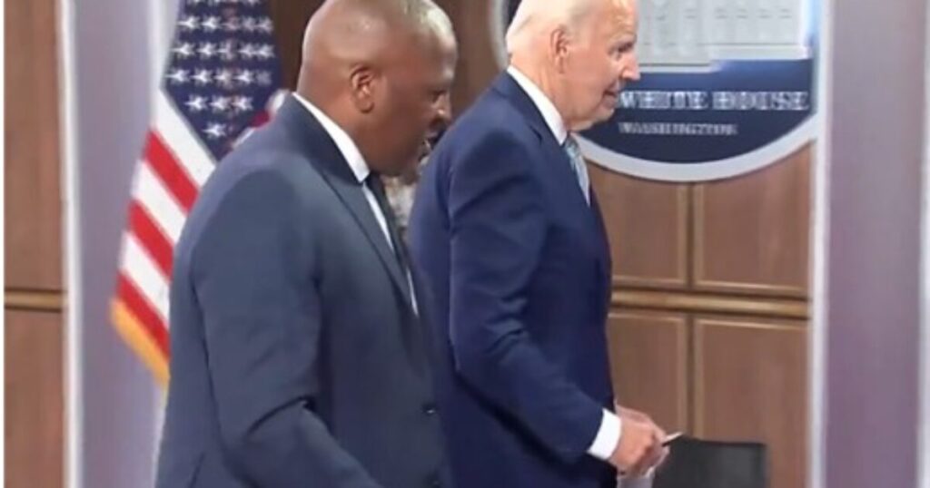 PAINFUL: Befuddled Joe Biden Gets Yanked from Room by One of His Handlers as He is Peppered with Tough Questions from Reporters (VIDEO)