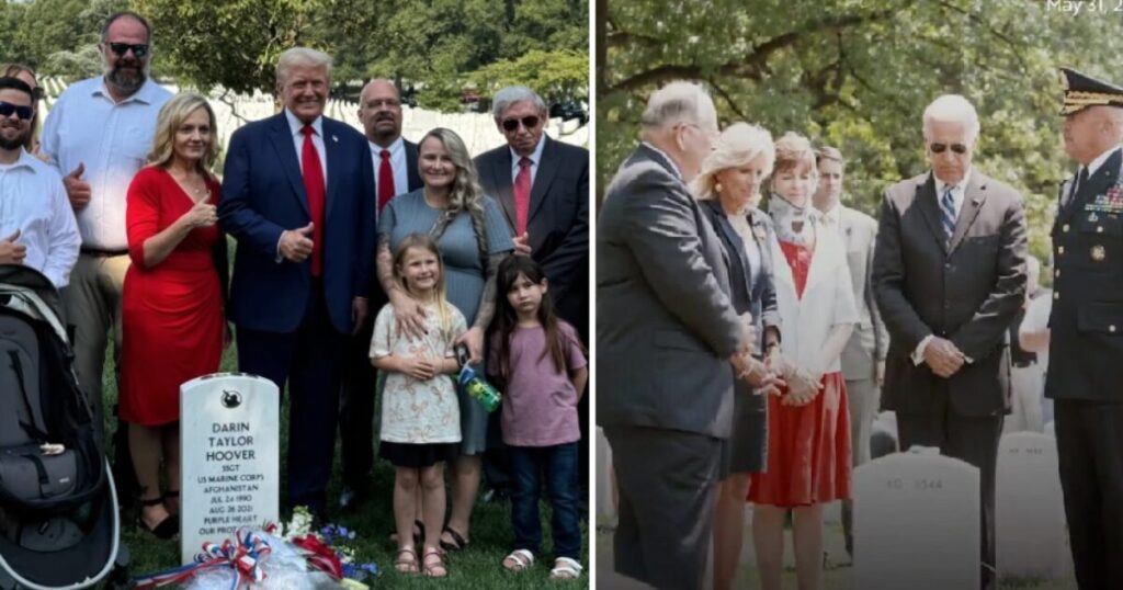 Woke and Politicized US Army Condemns Trump for Taking Photos with Gold Star Families in Arlington Cemetery – But Said NOTHING When Joe Biden Did It