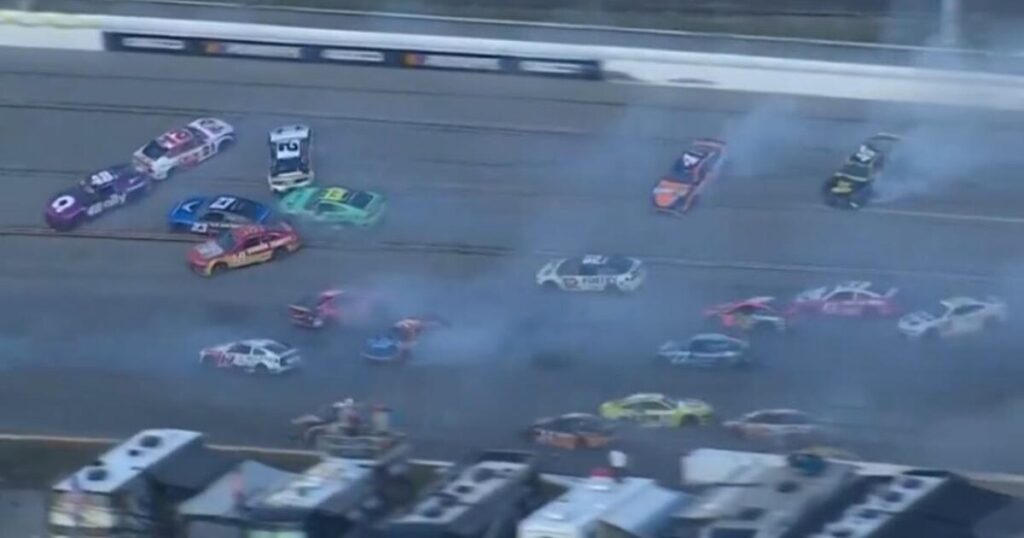 28 Cars Wiped Out in Biggest NASCAR Crash Ever – Nearly ENTIRE Field Involved in Crash at Talladega (VIDEO)