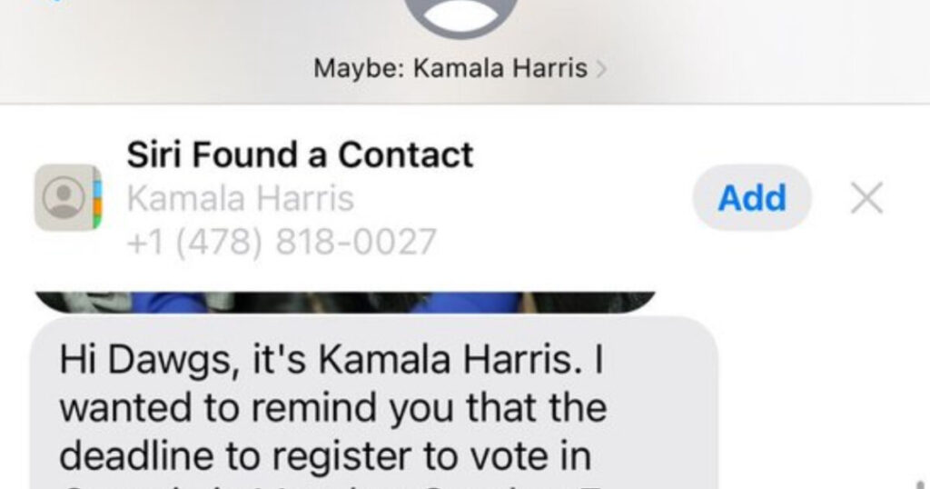 IT’S NOT JUST ARIZONA: Students in Georgia Receive Text Messages From Kamala Harris Campaign in Potentially Illegal Breach of Personal Data – Nevada, Michigan, New Mexico, New Hampshire, and North Carolina Too!