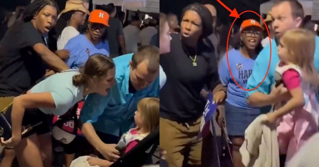 WOW! Kamala Harris Supporter Shouts “F-Word” In Face of Toddler In A Stroller, As Panic Sets In Over Trump’s Latest Poll Numbers (VIDEO)