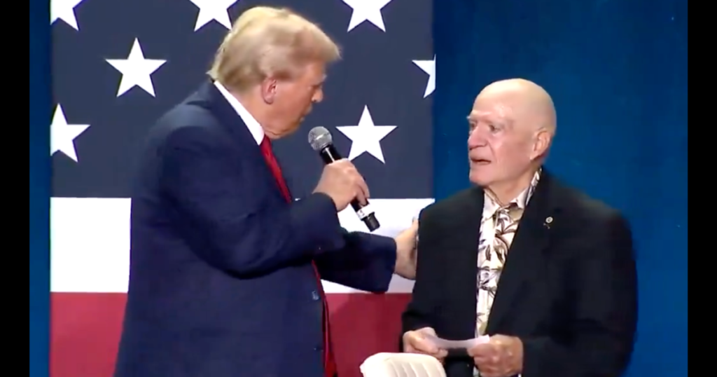 President Trump Shares Special Moment with Veteran Who Gave Him the Purple Heart He Received From Service in Vietnam