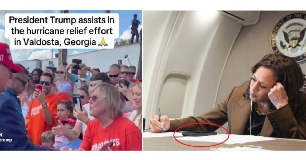 THOUSANDS CHEER TRUMP as He Assists with Hurricane Relief Efforts in Georgia – While Kamala Makes Fake Phone Call (VIDEO)