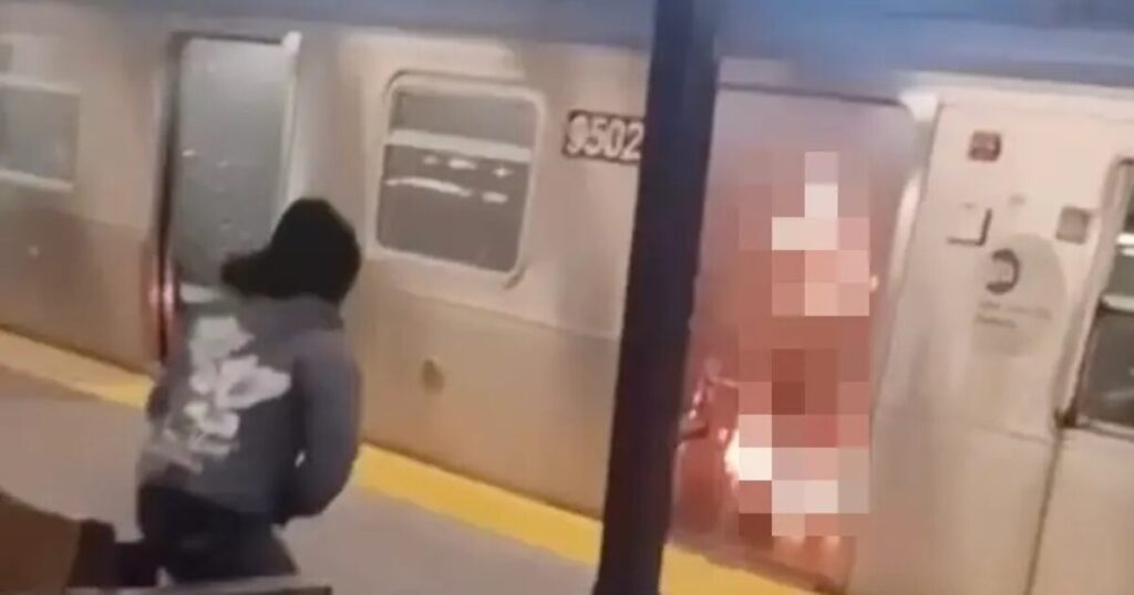 Horrific Video Shows Man Sitting on Bench Watching Woman Burn to Death After He Lit Her on Fire in NYC Subway