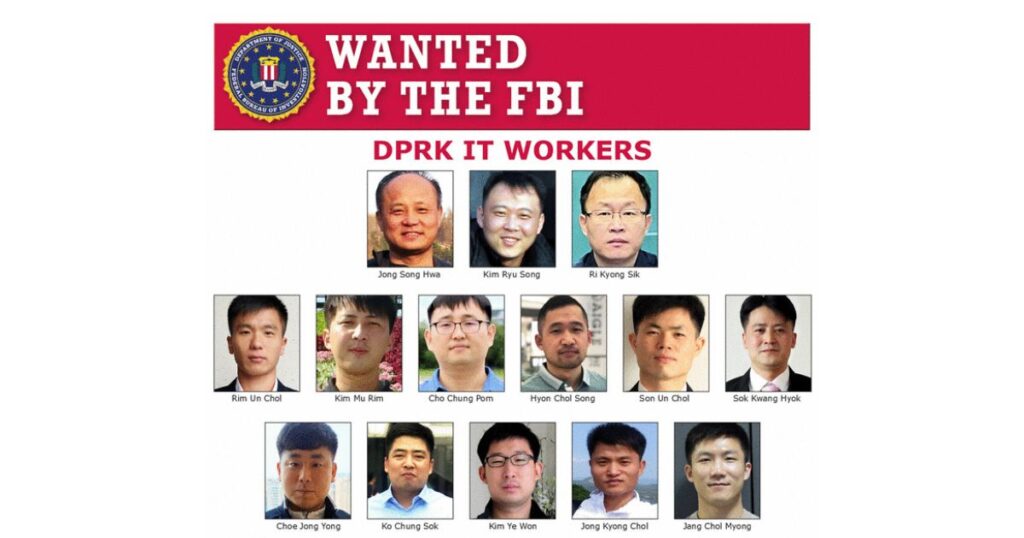 FBI Releases Wanted Poster for 14 North Korean IT Workers Targeting US Companies