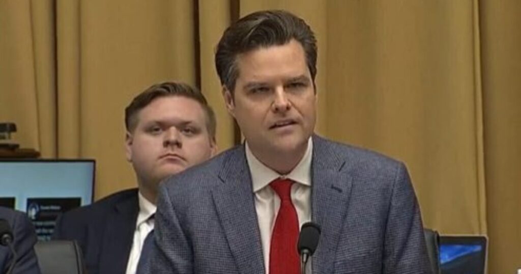 Matt Gaetz Threatens to Rejoin Congress, Reveal Lawmakers’ #MeToo Settlements After Ethics Committee Votes to Release Lawfare Report