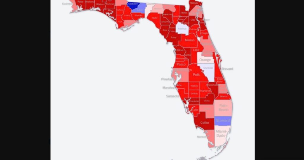 REPORT: Florida Has Turned So Red That it Could be 25 Years Before Democrats Are Even Competitive Again in the State