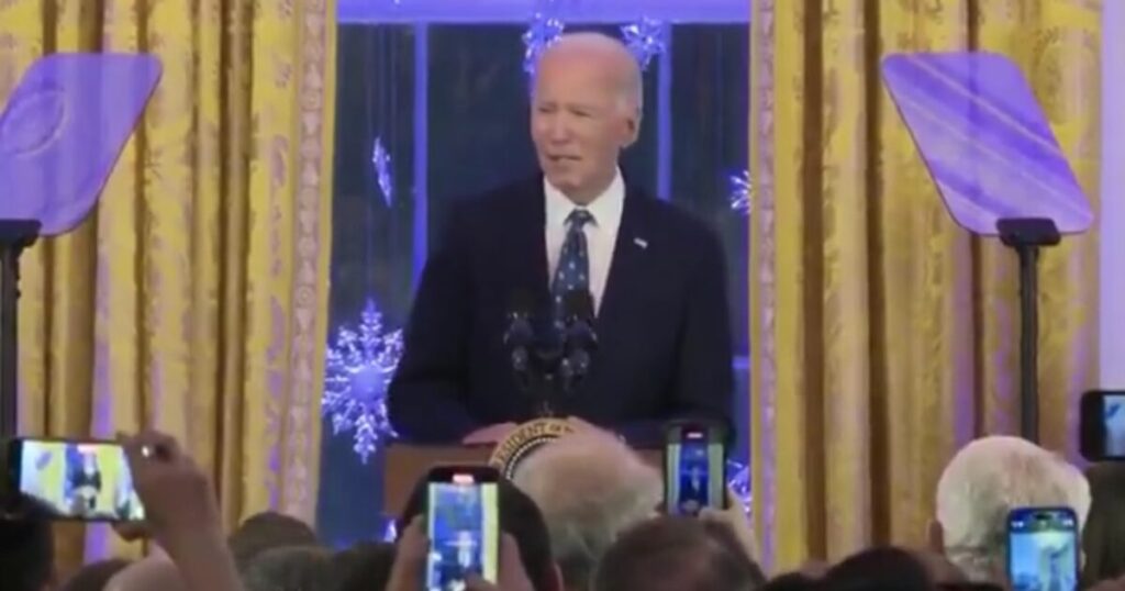 Biden Tells Whopper of a Lie at White House Hanukkah Reception, Claims He Has “Gotten over 100 Hostages out” From Gaza