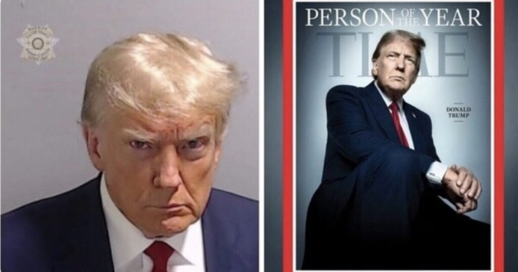 Trump Owns The Libs Highlighting 2023 Mugshot in EPIC Time Magazine Person of The Year Boast: “How it Started… How it’s Going”