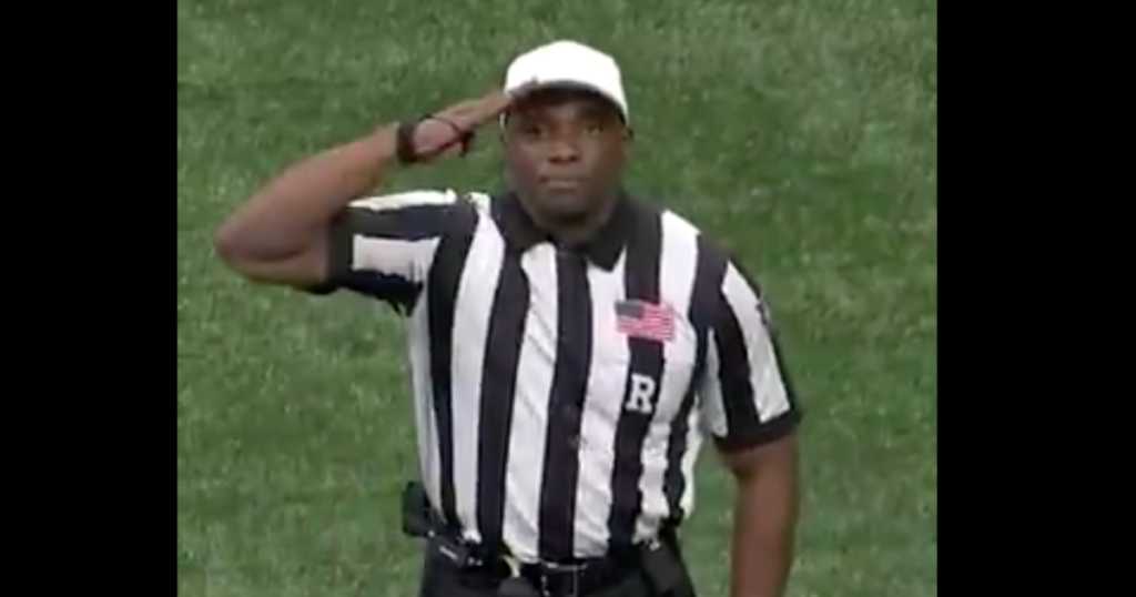 Class Act: College Football Referee Pauses Penalty Call To Salute Veterans During Bowl Game