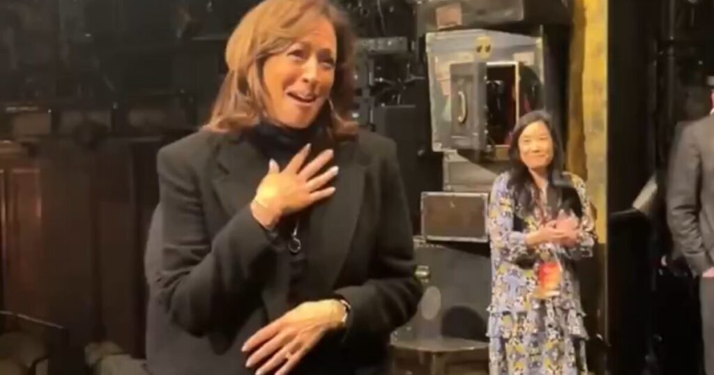 We Dodged a Bullet: Kamala Harris Sounds Drunk as She Rambles a Bunch of Nonsense to Cast on Broadway (VIDEO)