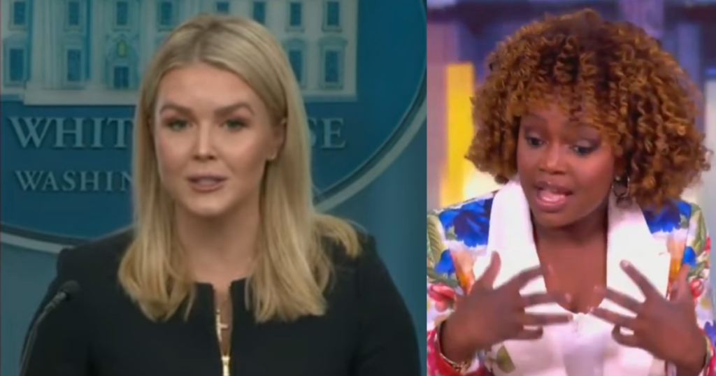 WATCH: Karoline Leavitt Shreds Biden White House Press Secretary Karine Jean-Pierre for Comparing Trump Administration’s Briefing Room to North Korea