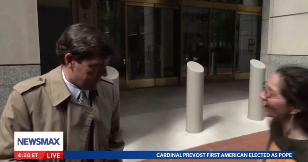 ARREST HER NOW: Rabid Leftist SPITS ON Acting DC US Attorney Ed Martin During Live TV Interview with Newsmax (VIDEO)