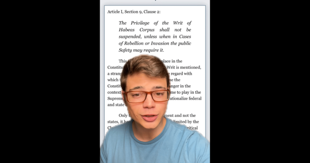 Victor Reacts: Suspending Habeas Corpus: We Either Have a Country or We Don’t (VIDEO)