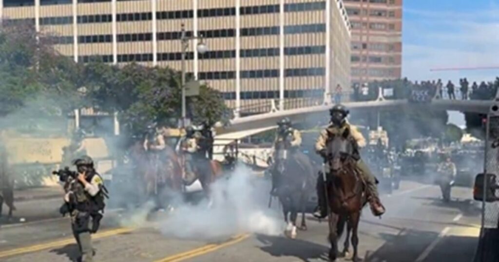 Gateway Pundit Journalist Shot with Rubber Bullet and Tear Gas During LA ‘No Kings’ Riot — ‘They Are Targeting Press!’ (VIDEOS)