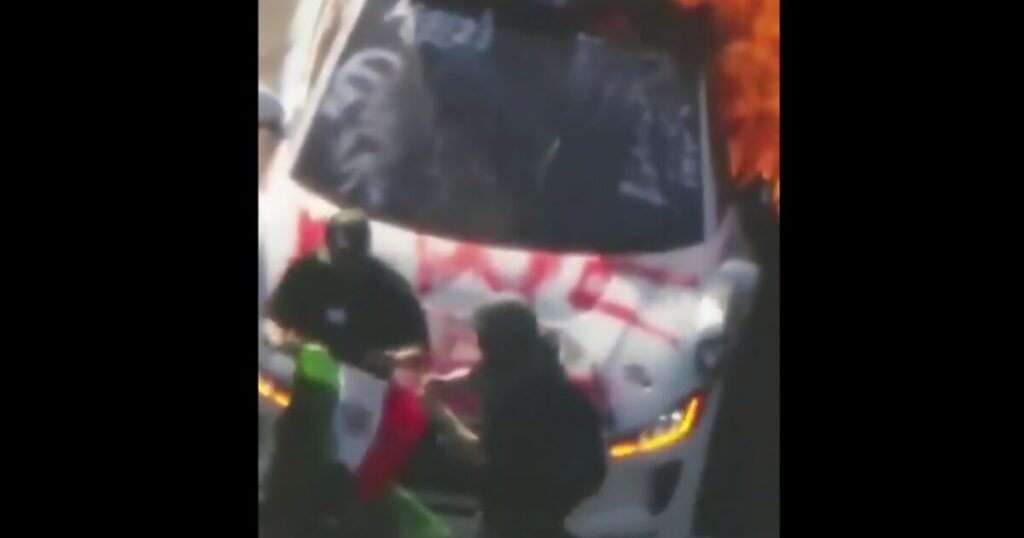 Los Angeles Rioters Set Fire to Waymo Self-Driving Vehicles