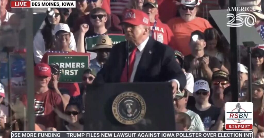 WATCH LIVE: President Trump Delivers Remarks at the Iowa State Fairgrounds – 8 PM ET