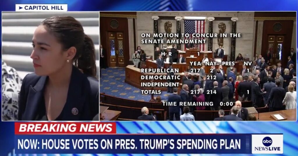 “People Are Gonna Go Hungry” – AOC on the Verge of Tears After House Passes President Trump’s ‘Big Beautiful Bill’ (VIDEO)