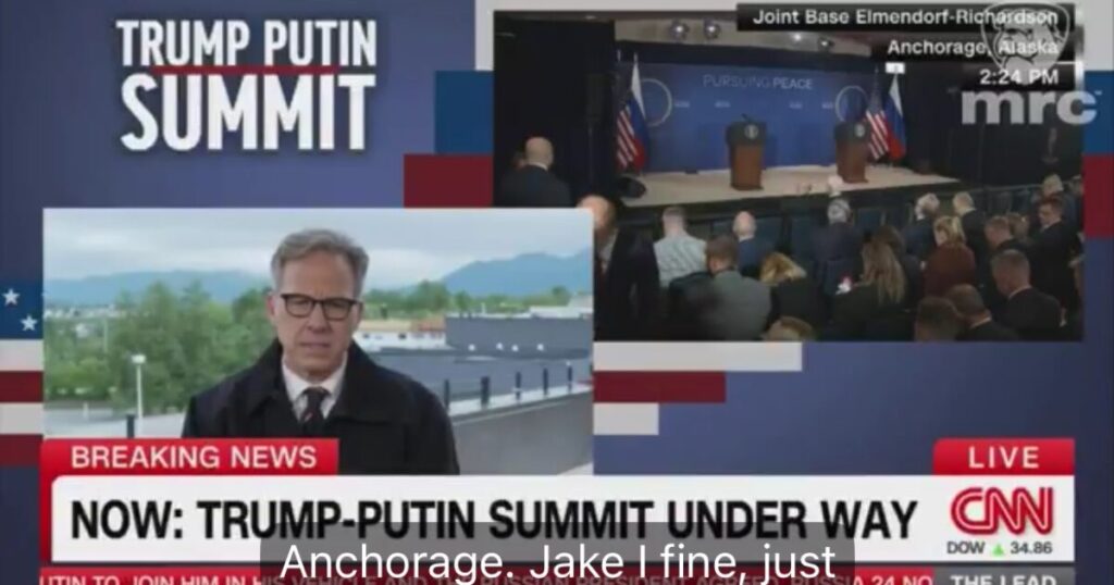 Hot Mic Catches an Angry Jake Tapper During Trump-Putin Meeting in Alaska (VIDEO)