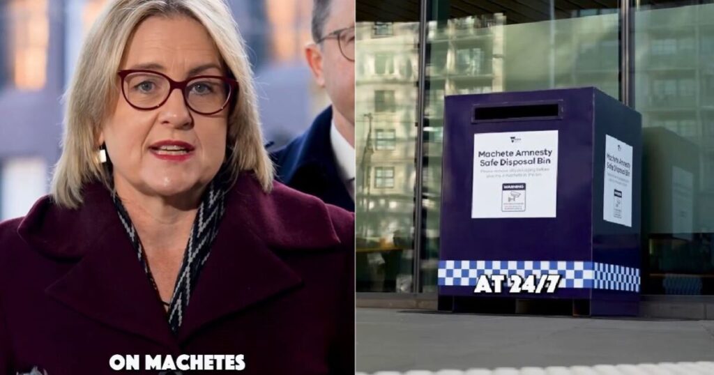 Can’t Make This Up… Aussie Premier Jacinta Allan Sets Up ‘Machete Drop Boxes’ for Locals to Dispose of Their Banned Swords
