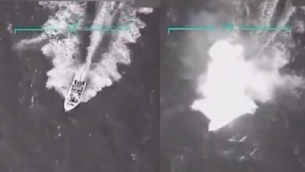 WATCH: Speedboat Said To Be Carrying Venezuelan ‘Narcoterrorists’ In Caribbean Destroyed On Trump’s Order