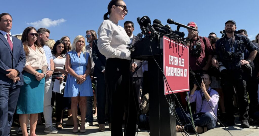 WATCH: Epstein Victim Says She Went on a Trip to Africa with Bill Clinton During Epstein Abuse at Capitol Hill Press Conference