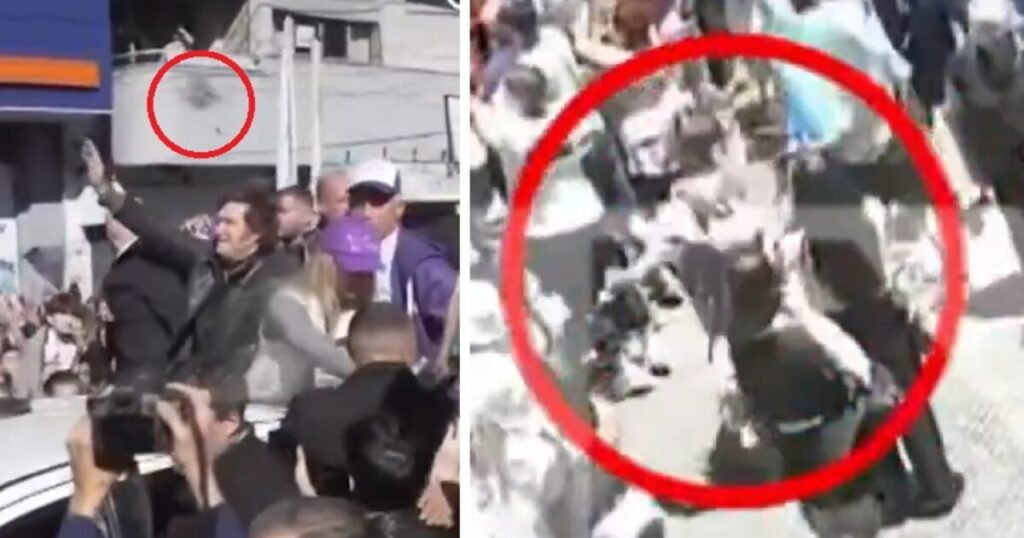VIDEO – Violent Leftists Attack President Milei During Parade Nearly Hitting Him in the Head with a Bottle – Argentinian President Pelted with Bottles, Rocks, and Rotten Vegetables by Dirty Leftists