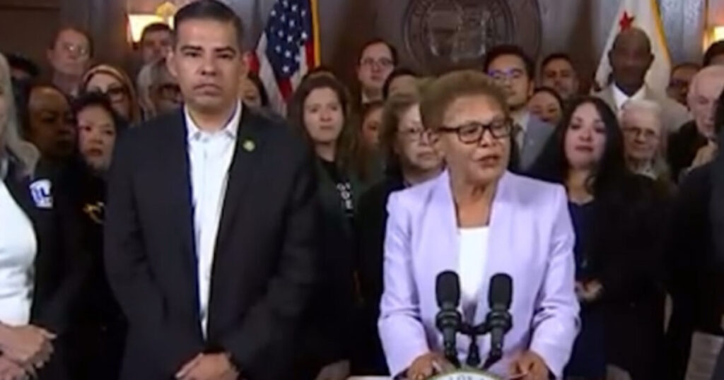 WATCH: Crazed Los Angeles Mayor Karen Bass and Democratic Lawmakers Call for Congressional Investigation into Claims of Homeland Security Unlawfully Detaining Illegals and Violent Leftists, Demand Records from Kristi Noem