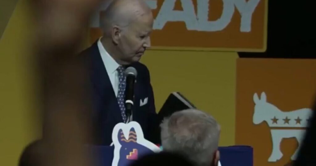 Biden’s Handler Caught on Hot Mic Treating Him Like a Toddler After Unhinged Speech (VIDEO)