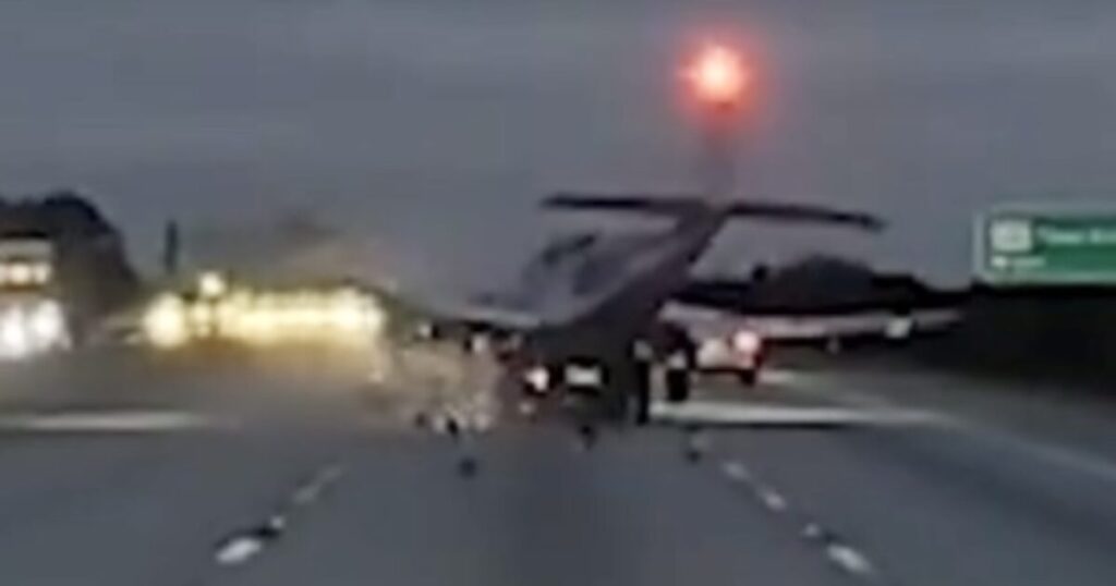 WHOA: Two Planes Crash Land on Florida Roads – One Plane Lands ON TOP of Car on Highway After Engine Failure (VIDEO)