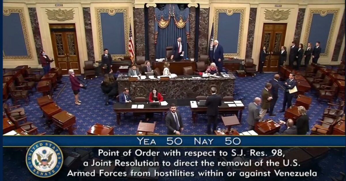 BREAKING: Senate Republicans Strike Down Venezuela War Powers Resolution – Two GOP Senators Flip – Vance Cast Tie-Breaking Vote BREAKING: Senate Republicans Strike Down Venezuela War Powers Resolution – Two GOP Senators Flip – Vance Cast Tie-Breaking Vote