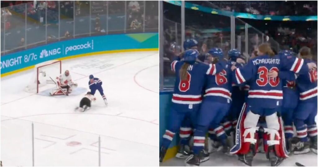 U.S. Women’s Hockey STUNS Canada in Overtime — Olympic Crowd ERUPTS as Team USA Clinches 2–1 Victory and Snatches Gold