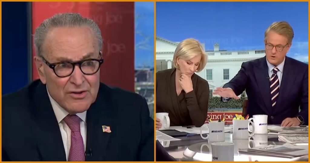 Spineless Chuck Schumer REFUSES to Admit Weakening Iran Terror Regime Is a GOOD Thing — Even Leftist Joe Scarborough Has To Fact-Check Him: “Senator You Are Not Listening to Me”