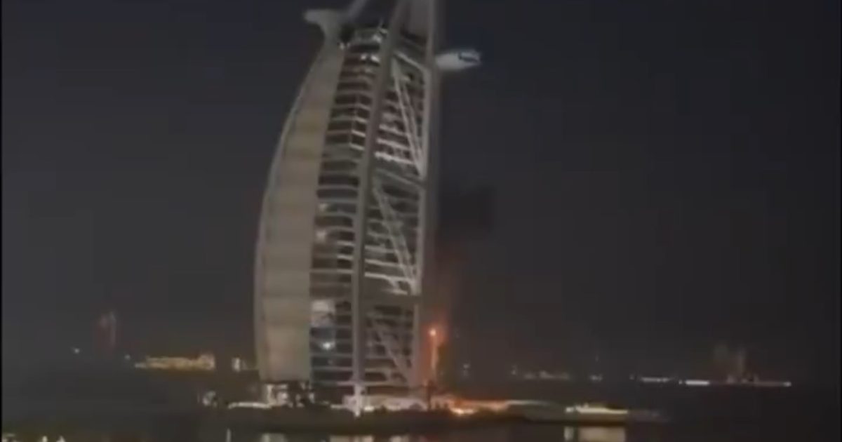 DEVELOPING: Dubai’s Iconic Burj Al Arab Hotel on Fire After Being Struck by Iranian Drone (VIDEO)