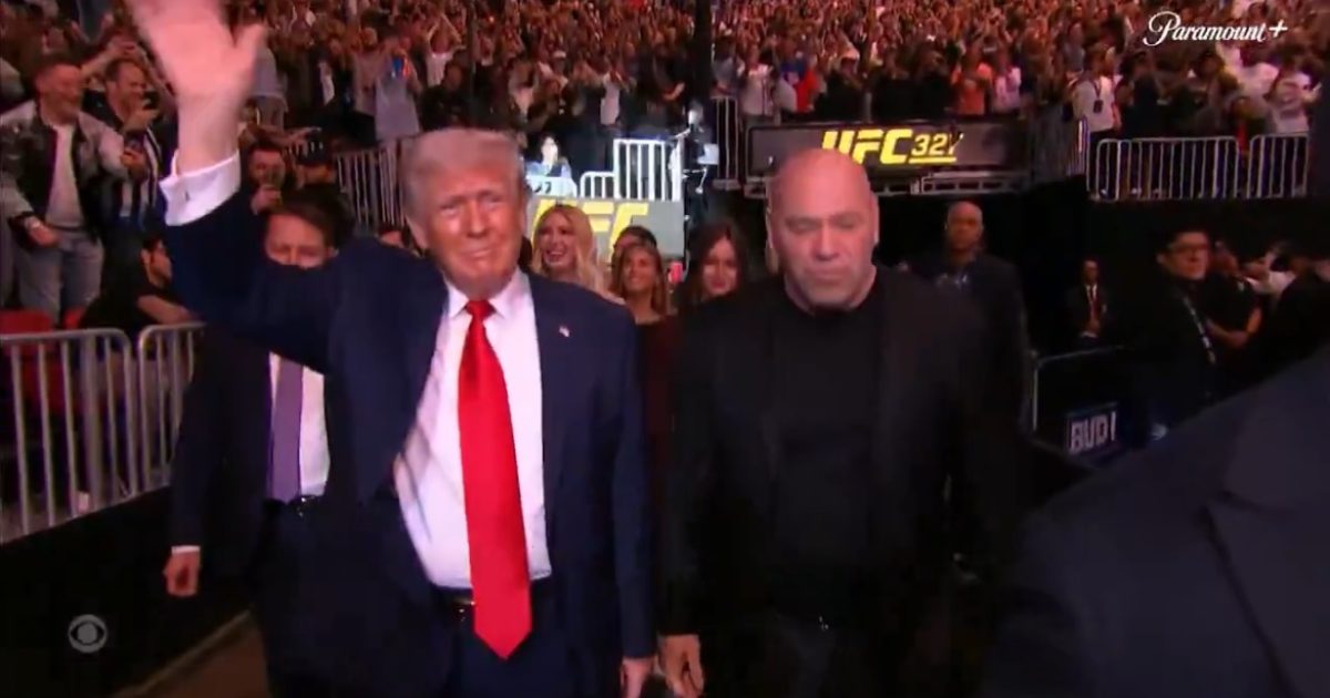 President Trump and Dana White Make Grand Entrance at UFC 327 in Miami (VIDEO)