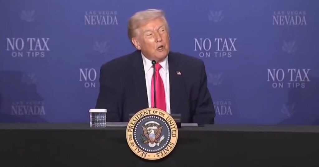 WATCH LIVE: President Trump Delivers Remarks on His ‘No Tax on Tips’ Policy in Las Vegas