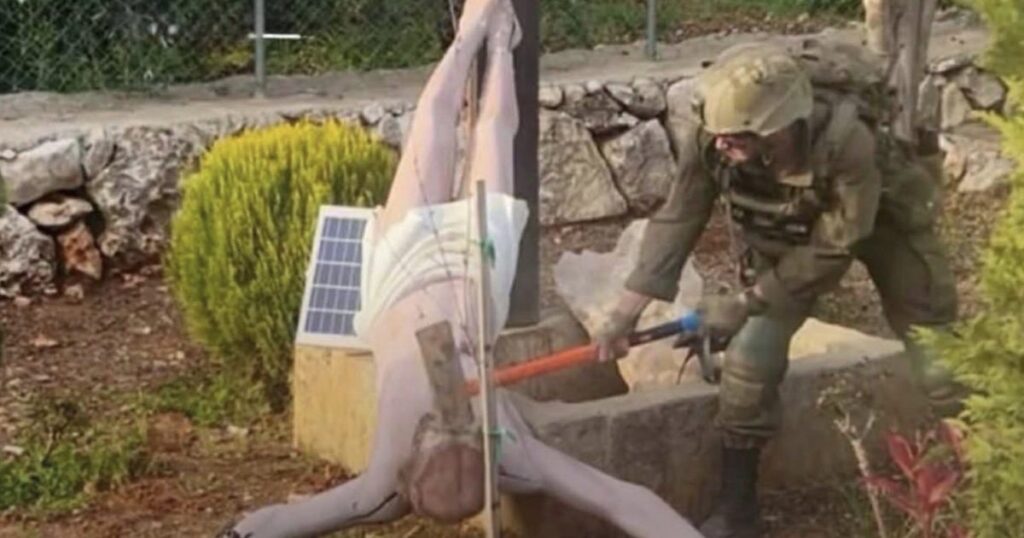 Israel’s Military Pledges Investigation into Photo of Soldier Smashing Up a Statue of Jesus